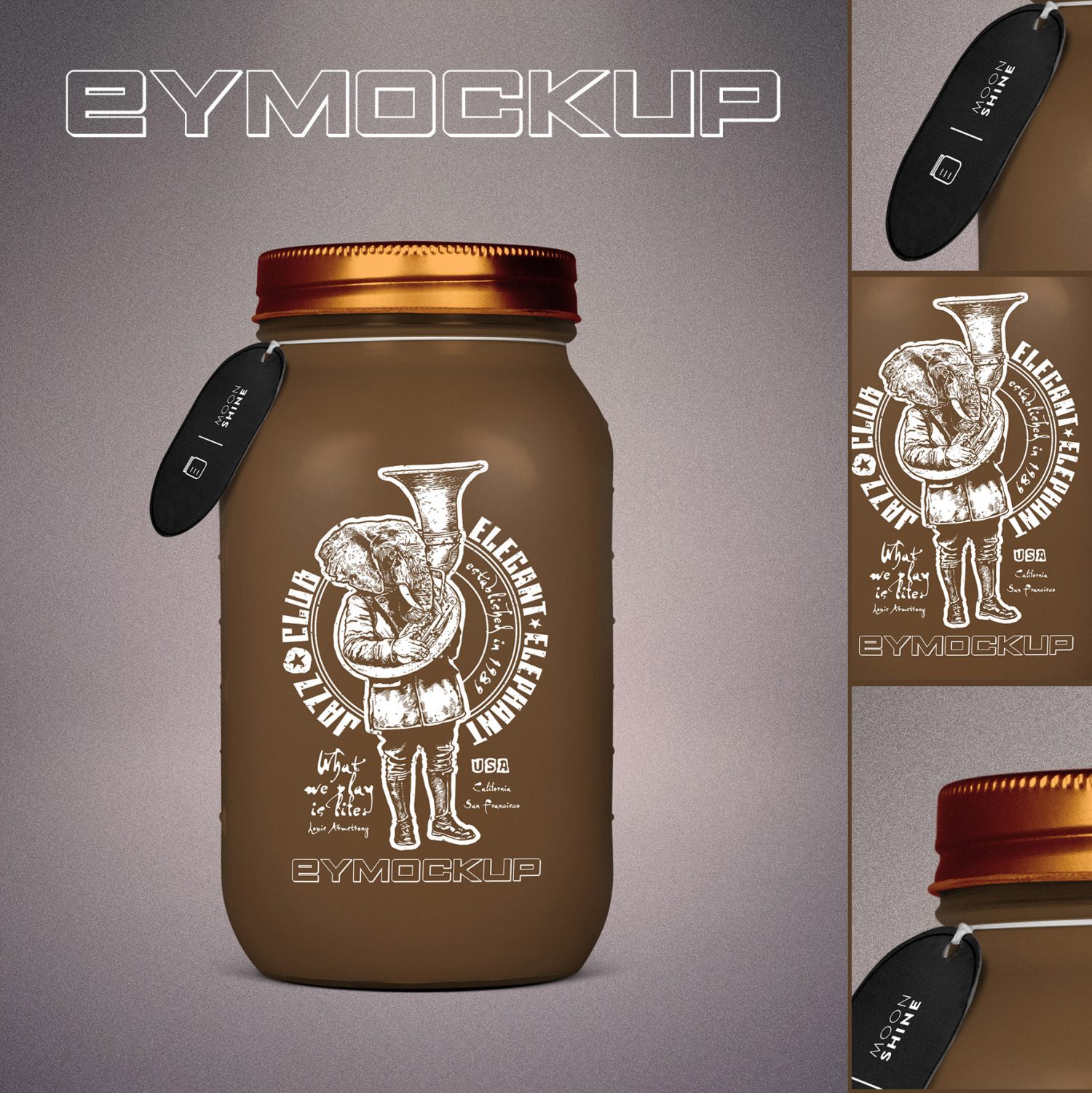 Glass Bottle Mockup