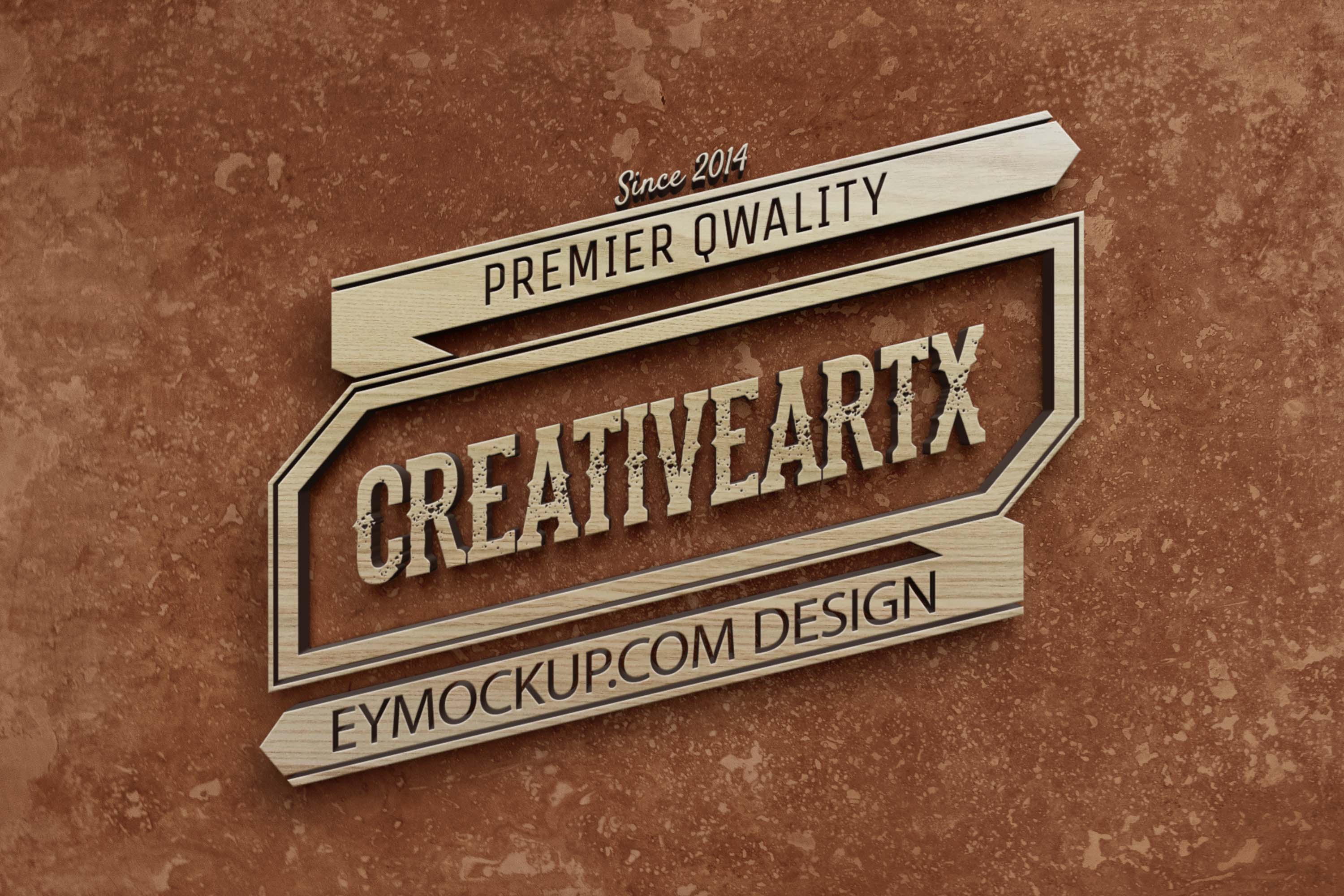 Latest Eye Catching 3D Logo Mockup eyMockup