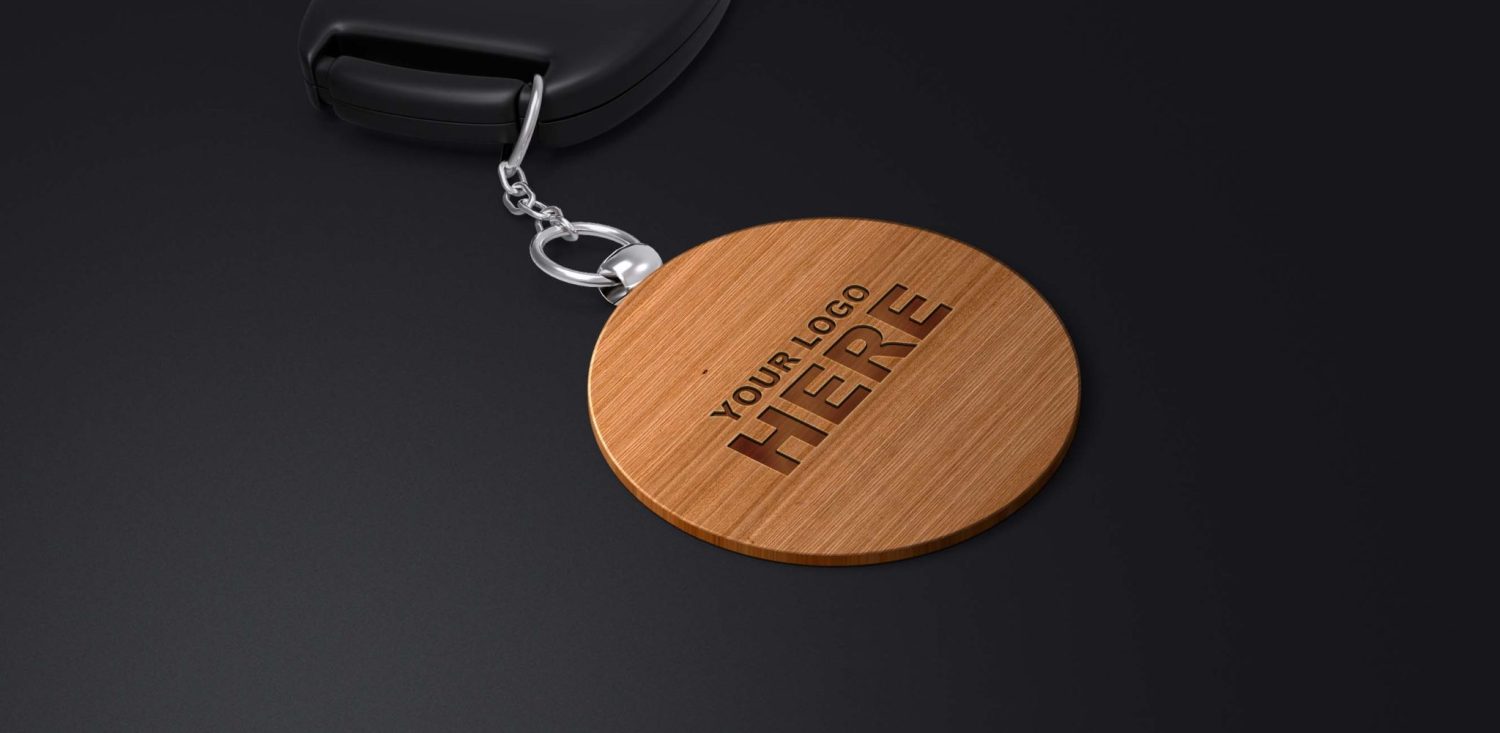 keychain mockup psd