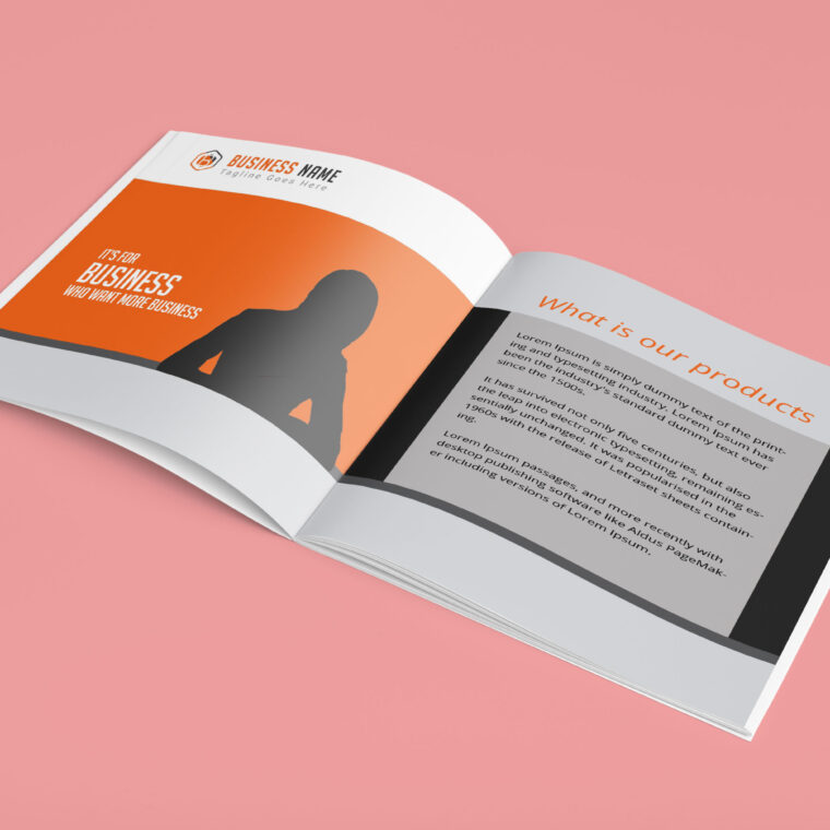 Download Photorealistic Square Brochure Mockup Eymockup PSD Mockup Templates