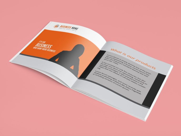 Square Brochure Mockup