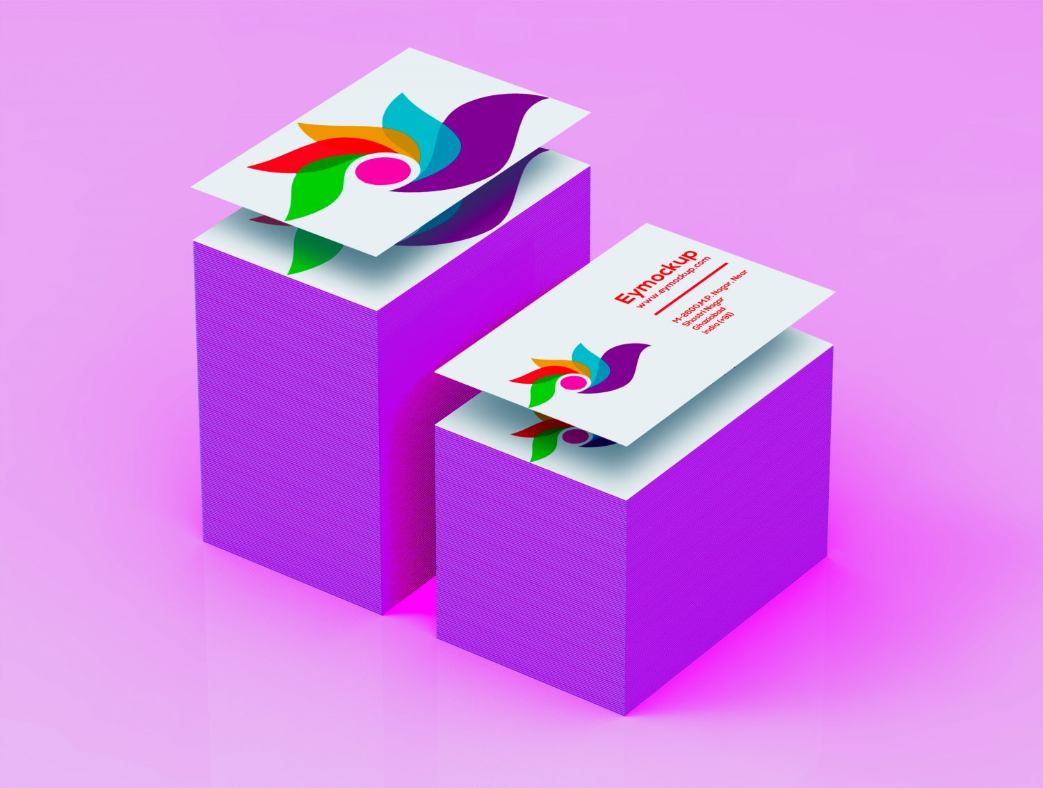 Bright Visiting Card Mockup | eyMockup