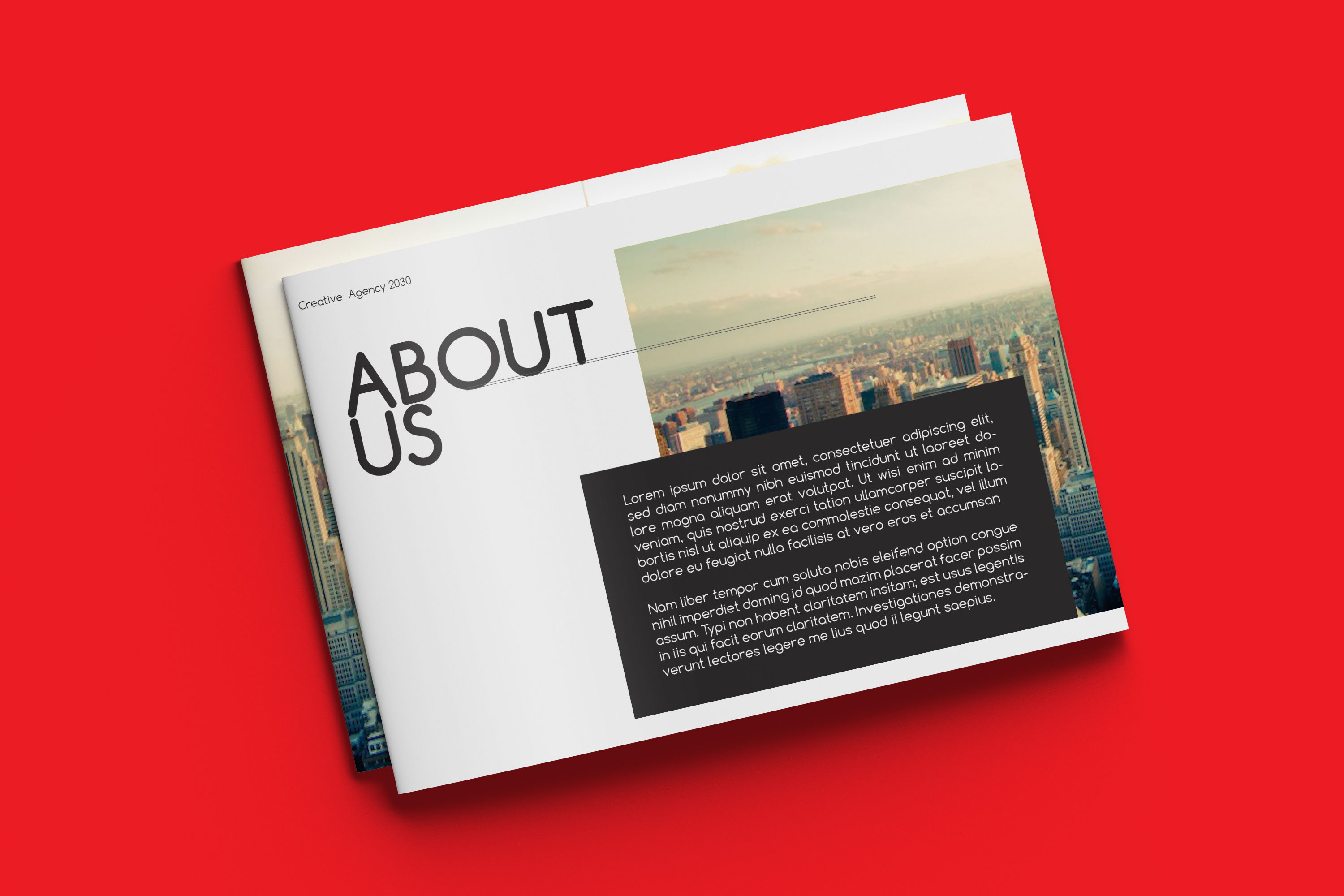 Bifold Horizontal Brochure Mockups