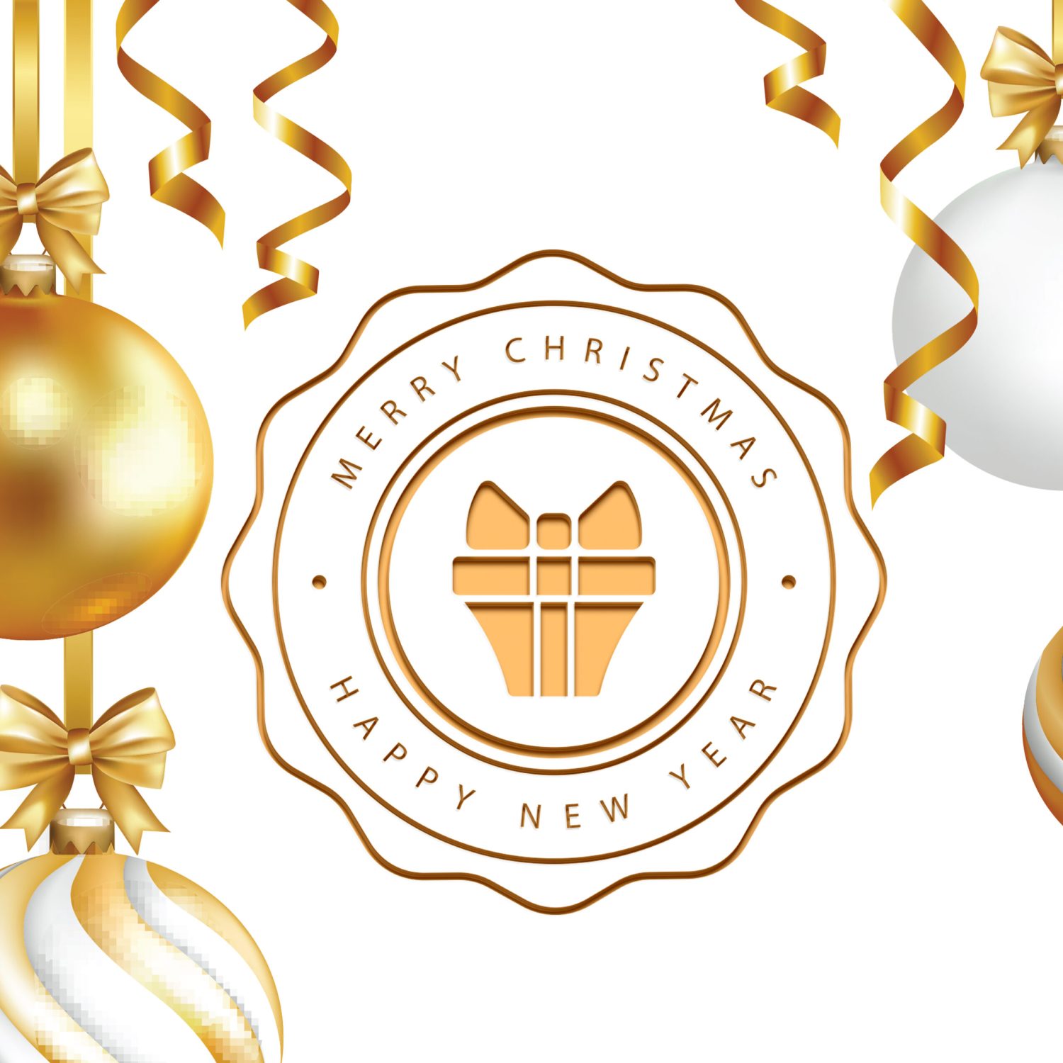 Golden Christmas Mockup