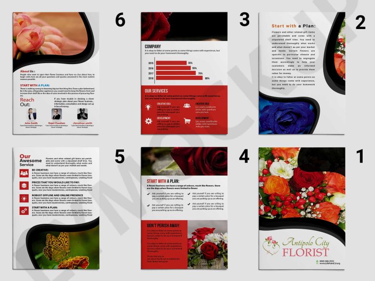 Flower Product Brochure Template