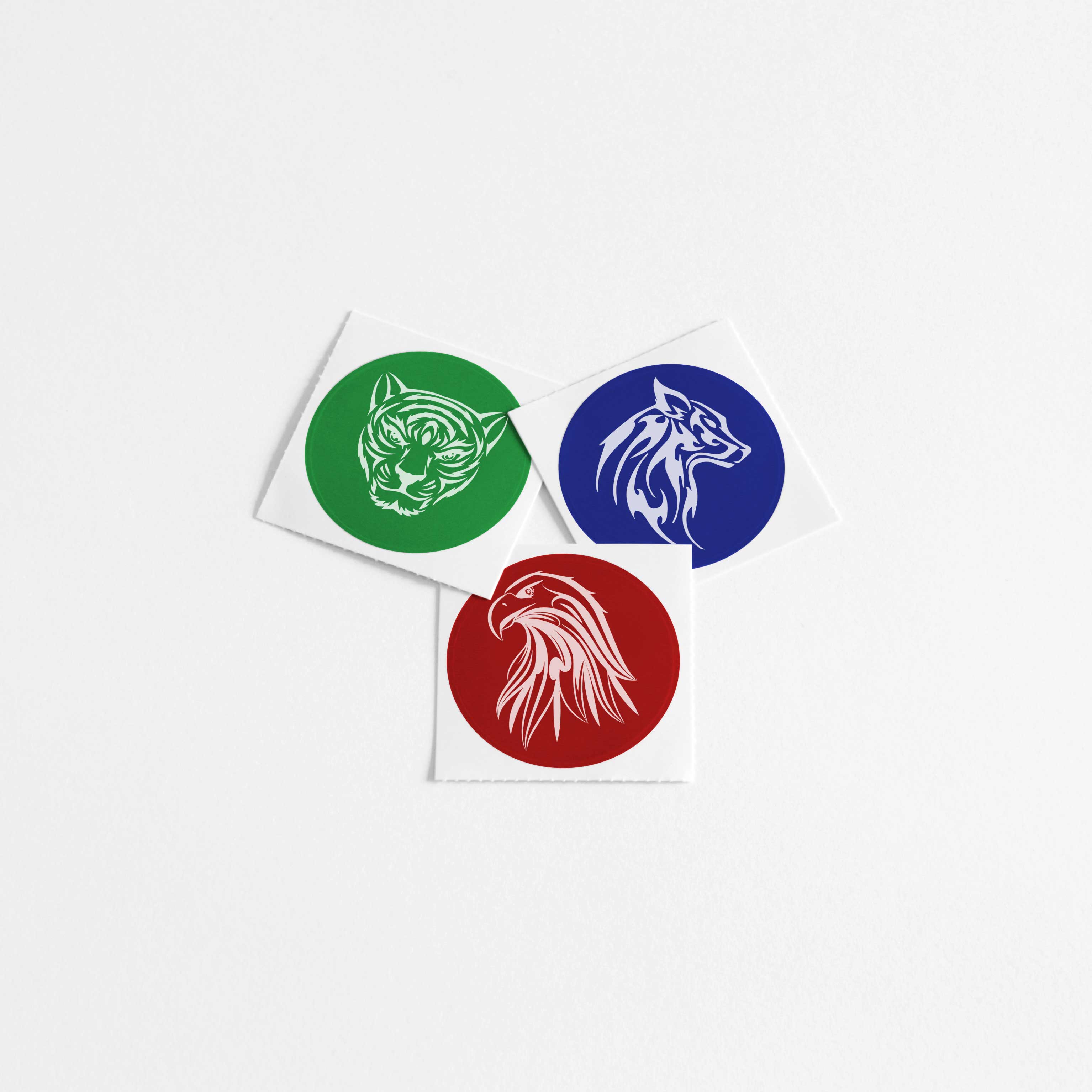 realistic sticker mockup 2018