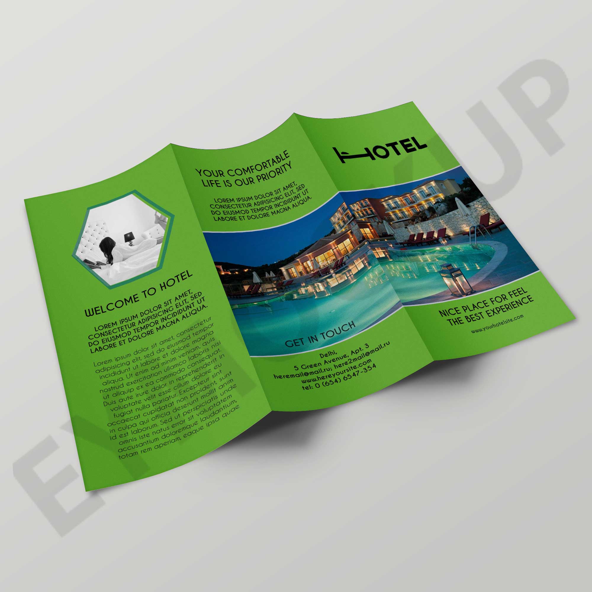 Real Estate Hotel Tri-Fold Brochure