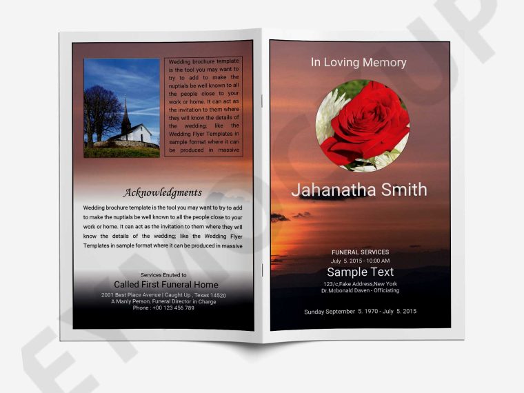BiFold Funeral Brochure