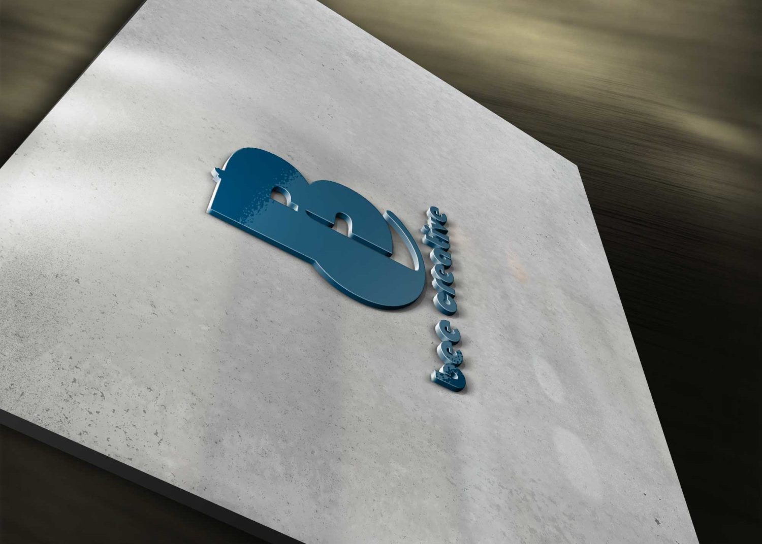 3D Plastic Logo Mockups PSD