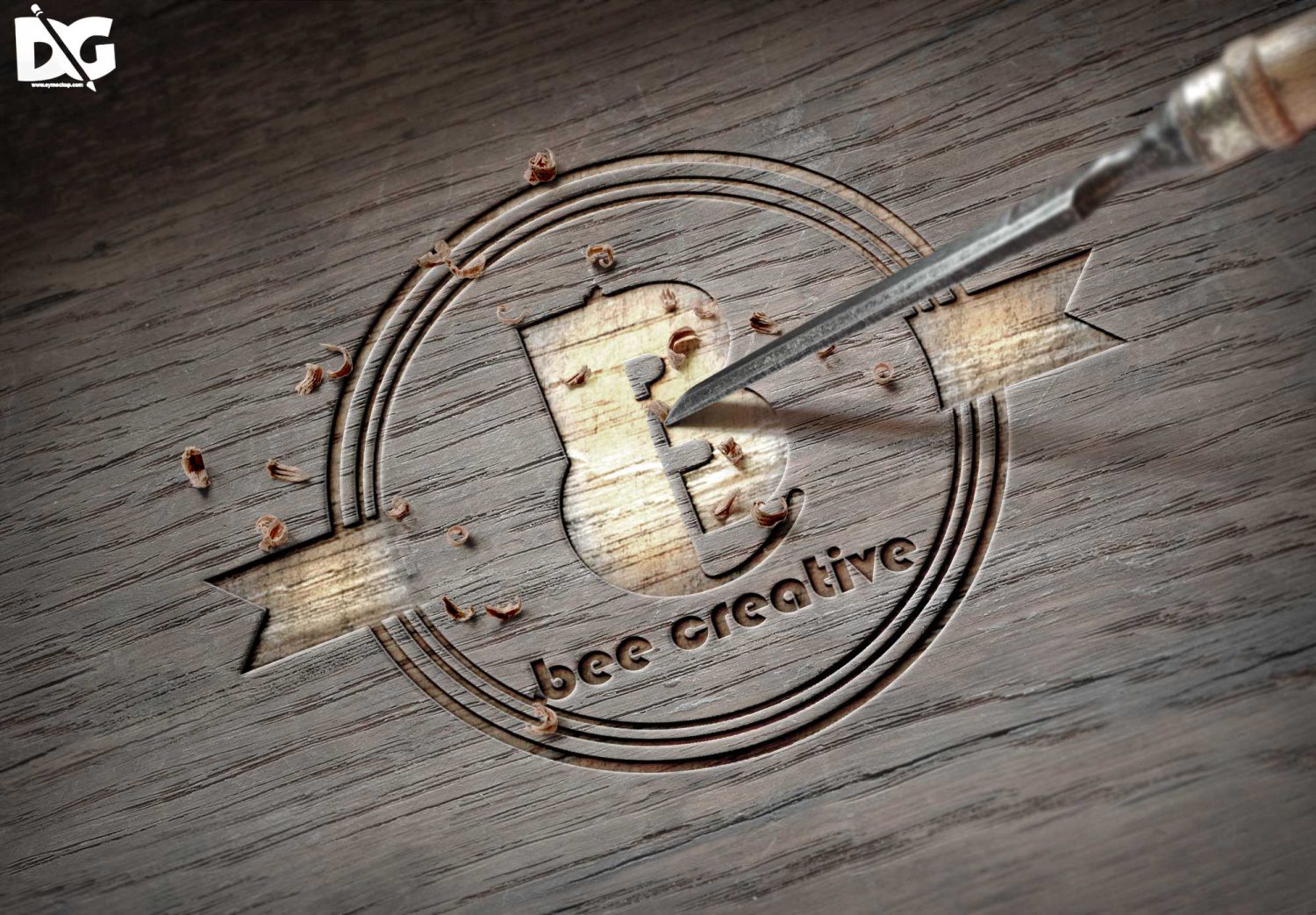 Wood Cutted Logo Mockups