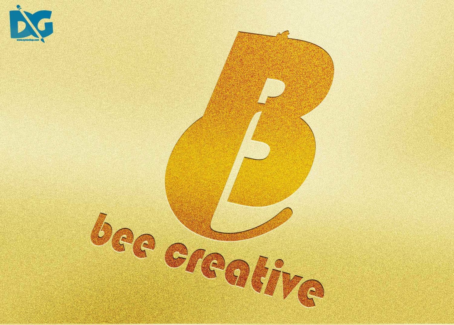 Gold logo Mockup
