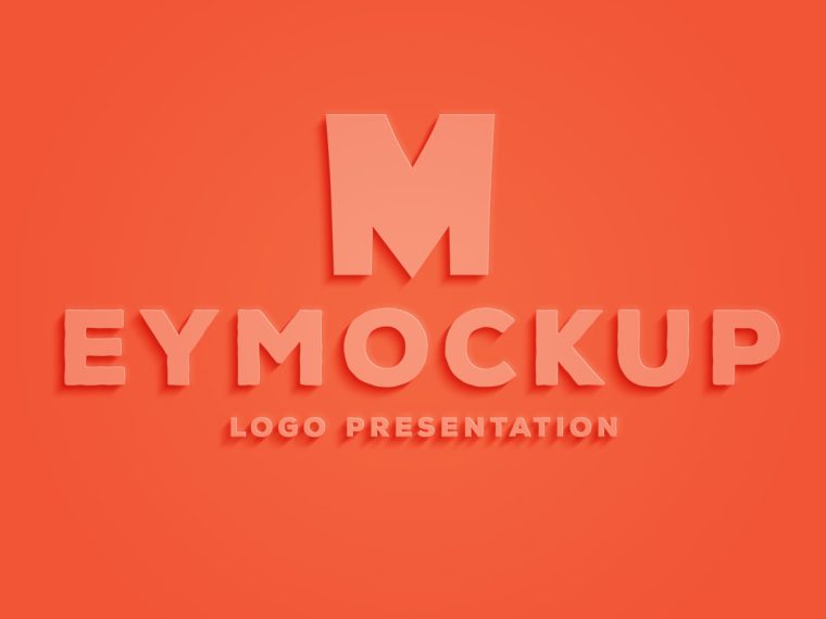 Plastic Sheet Logo Mockup