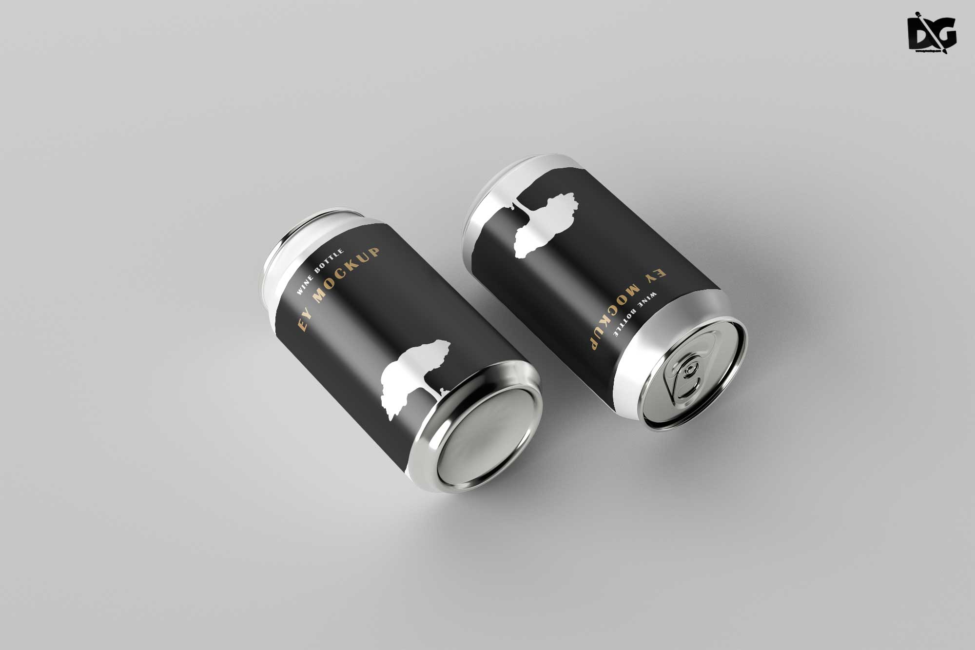 Download Premium Beer Can Label Mockup