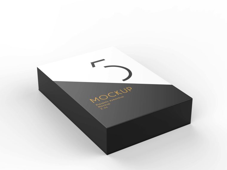 Download New Black Box Packaging Mockup | eyMockup