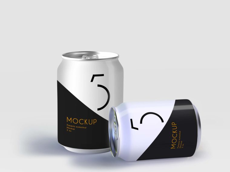 Juice Can Label Mockup