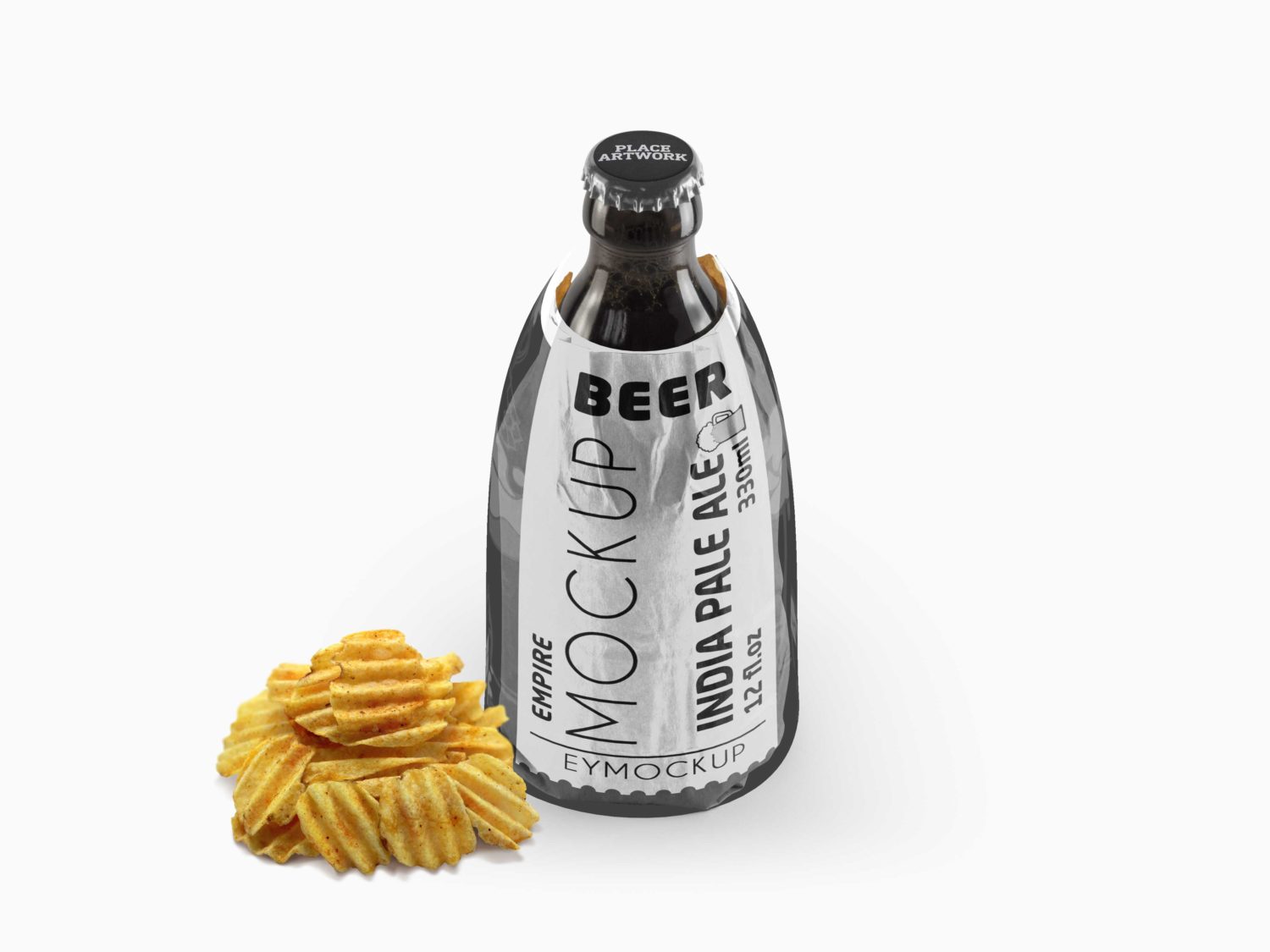 Download New Beer Packet Cover Label Mockup