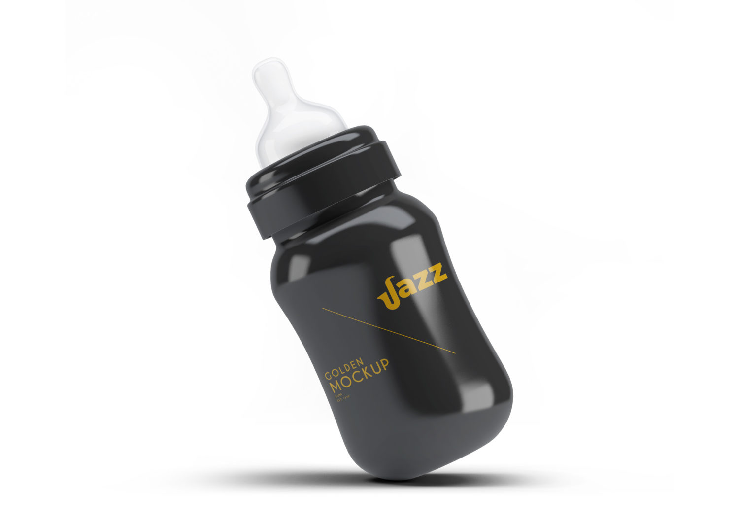 Download New Baby Milk Bottle Label Mockup | eyMockup
