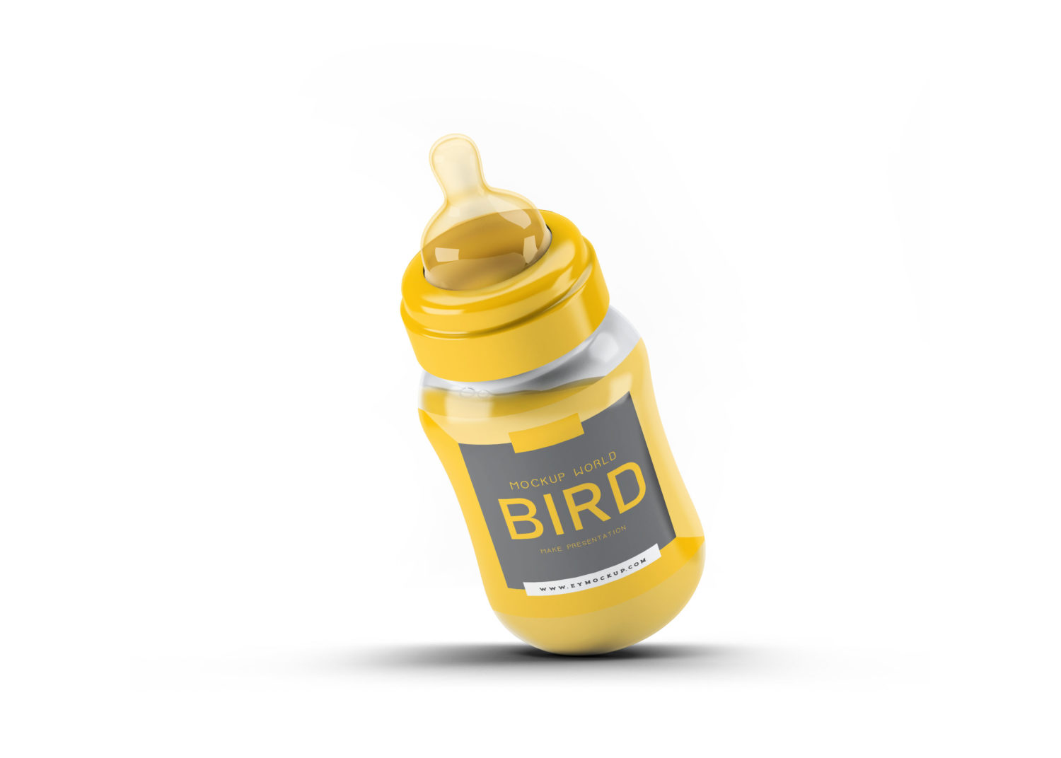 Download New Baby Milk Bottle Label Mockup | eyMockup