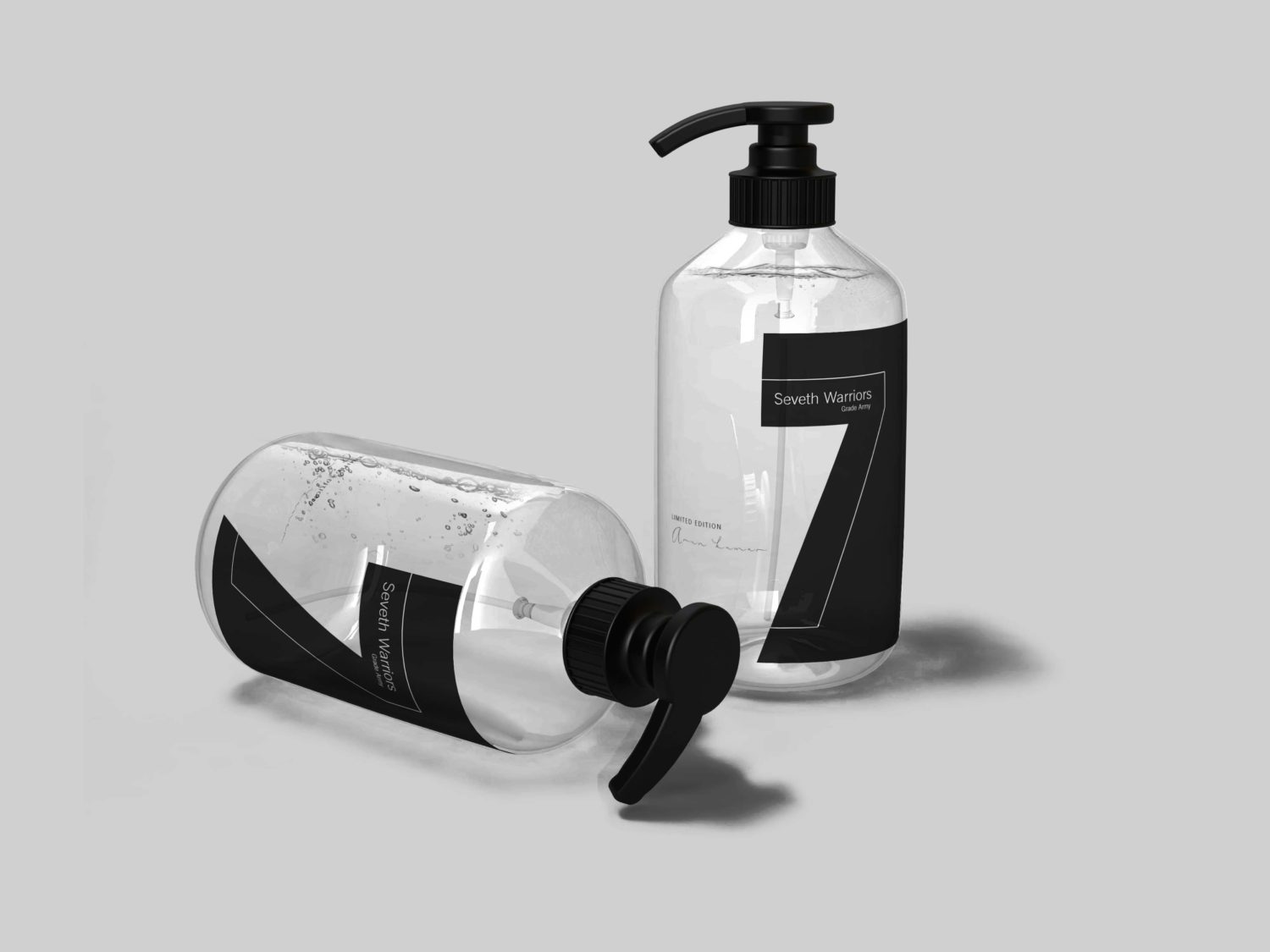 Download New Liquid Dispenser Bottle Label Mockup | eyMockup