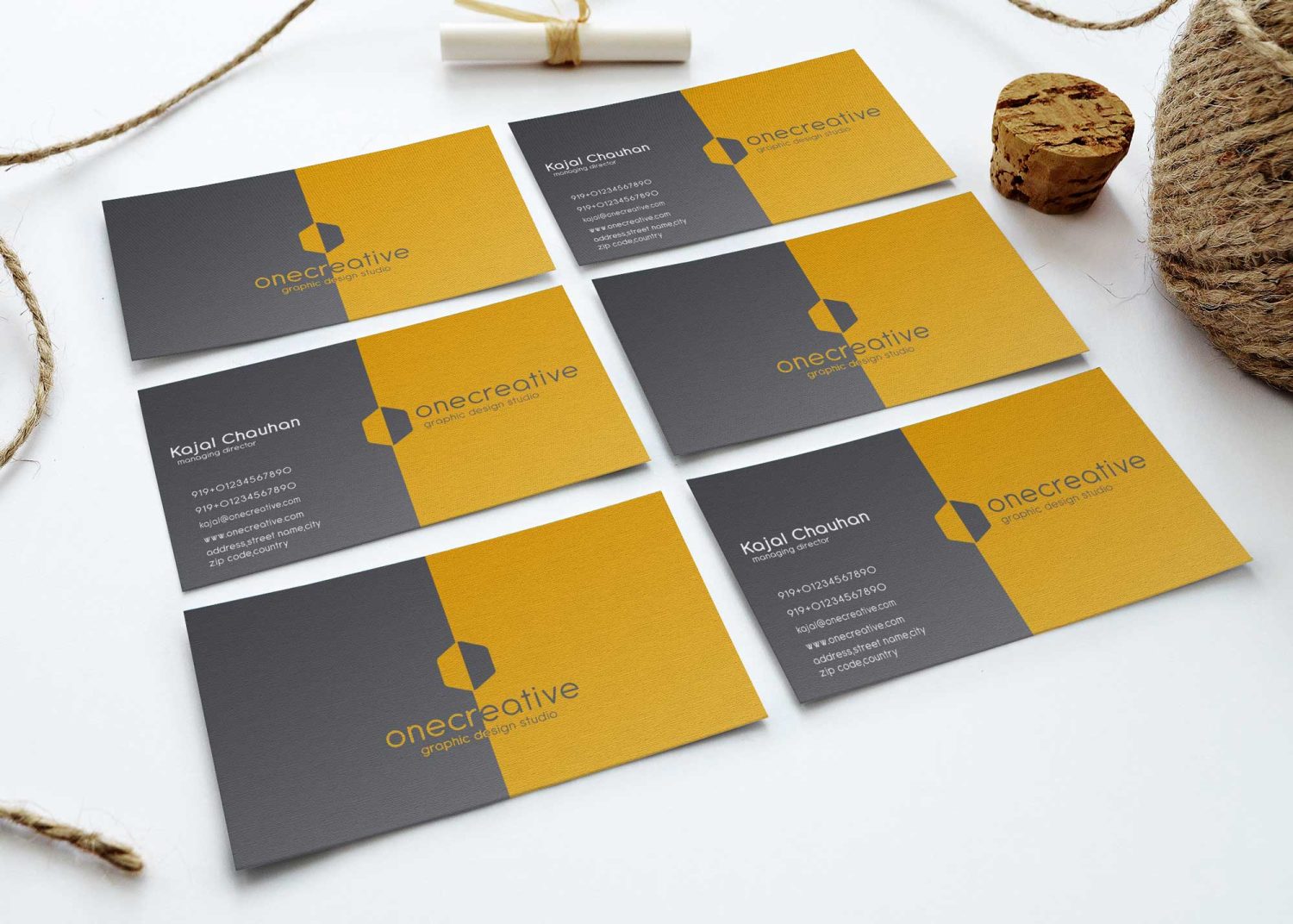 Premium Business Cards Presentation Mockups