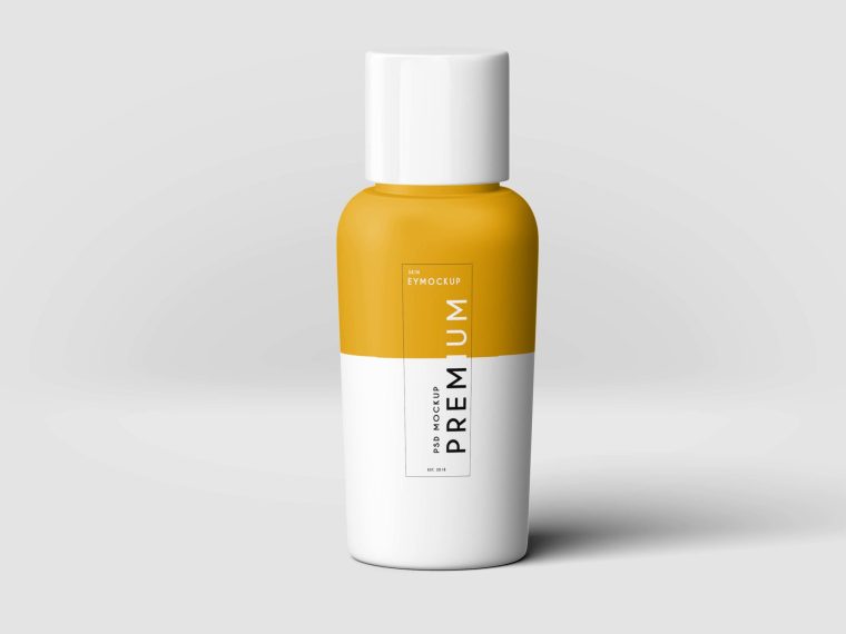 Hair Oil Bottle Label Mockup