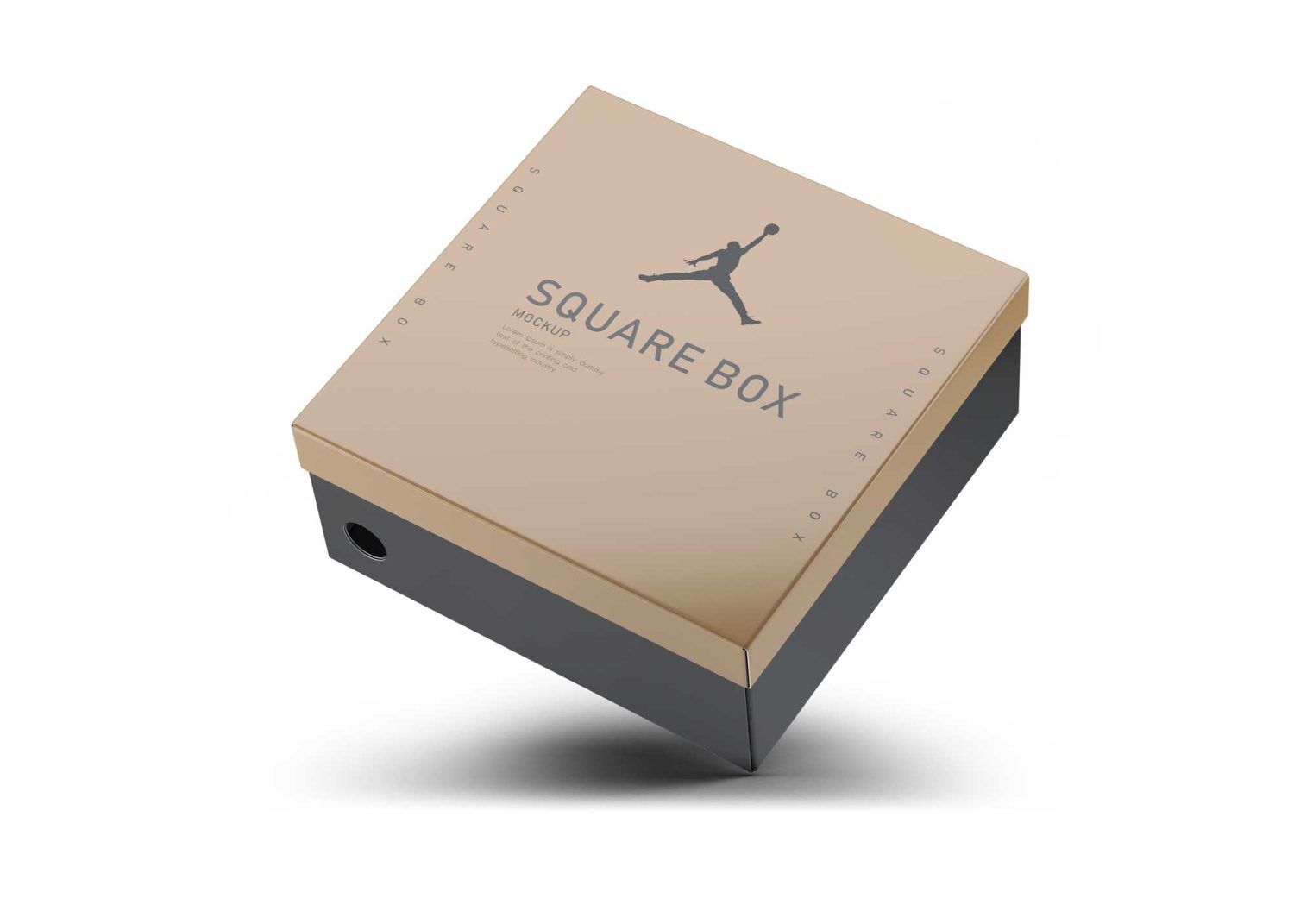New Branded Shoes Box Label Mockup