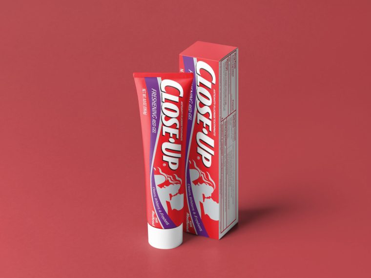 New Close-up Tooth Paste Packaging Mockup