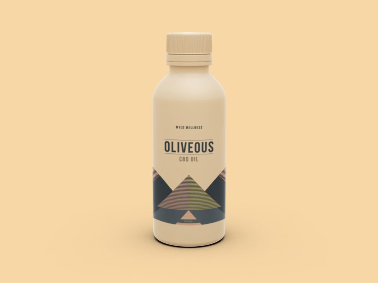 Oil Bottle Label Mockup