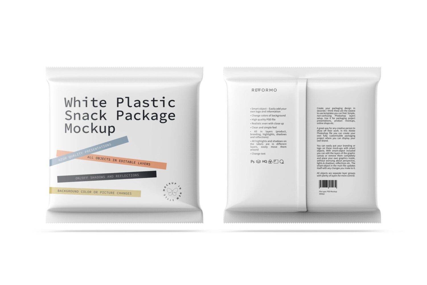 Premium Small Plastic Packet Mockup