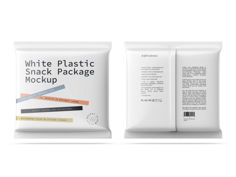 Premium Small Plastic Packet Mockup