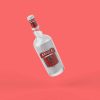 Transparent Vodka Wine Bottle Mockup