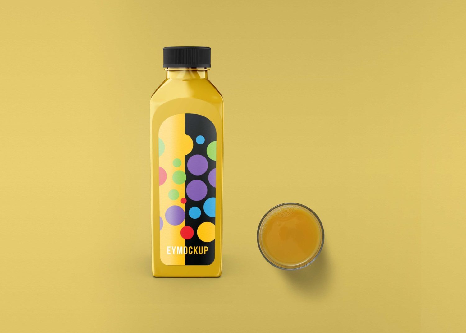 Juice bottle mockup