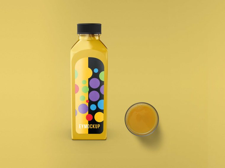 Juice bottle mockup