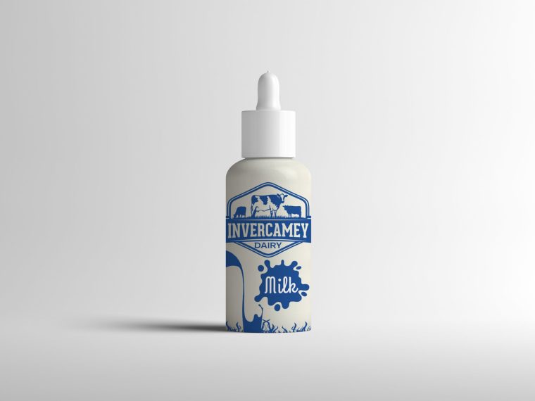 Baby Milk Bottle Label Mockup