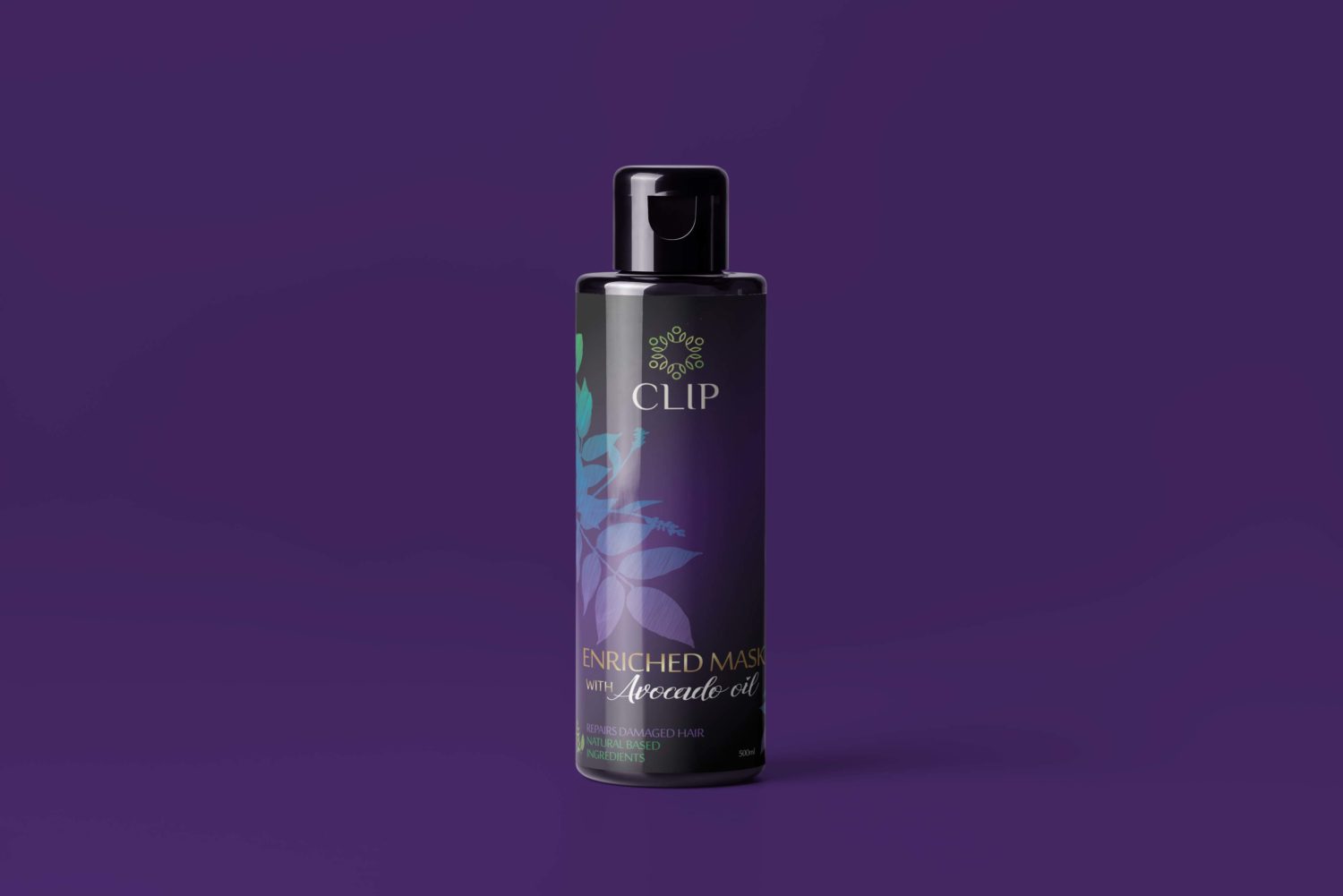 Hair Shampoo Bottle Label Mockup | eyMockup