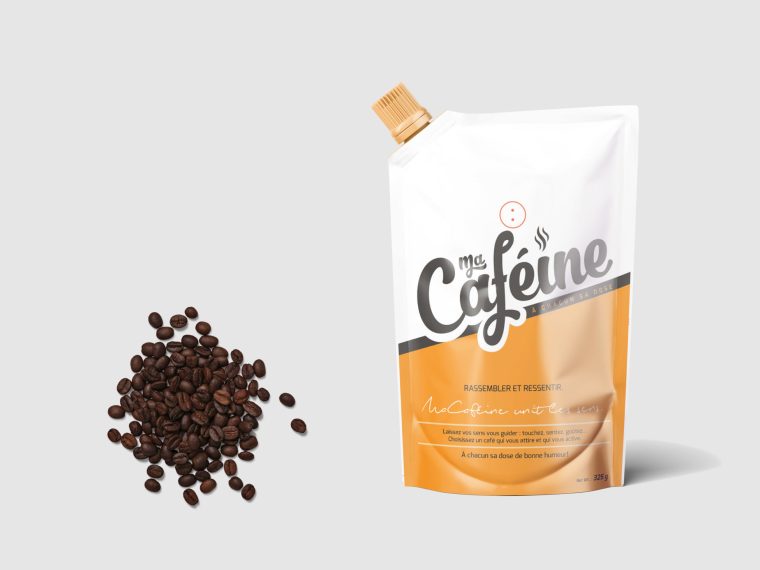 New Coffee Beans Pouch Label Mockup