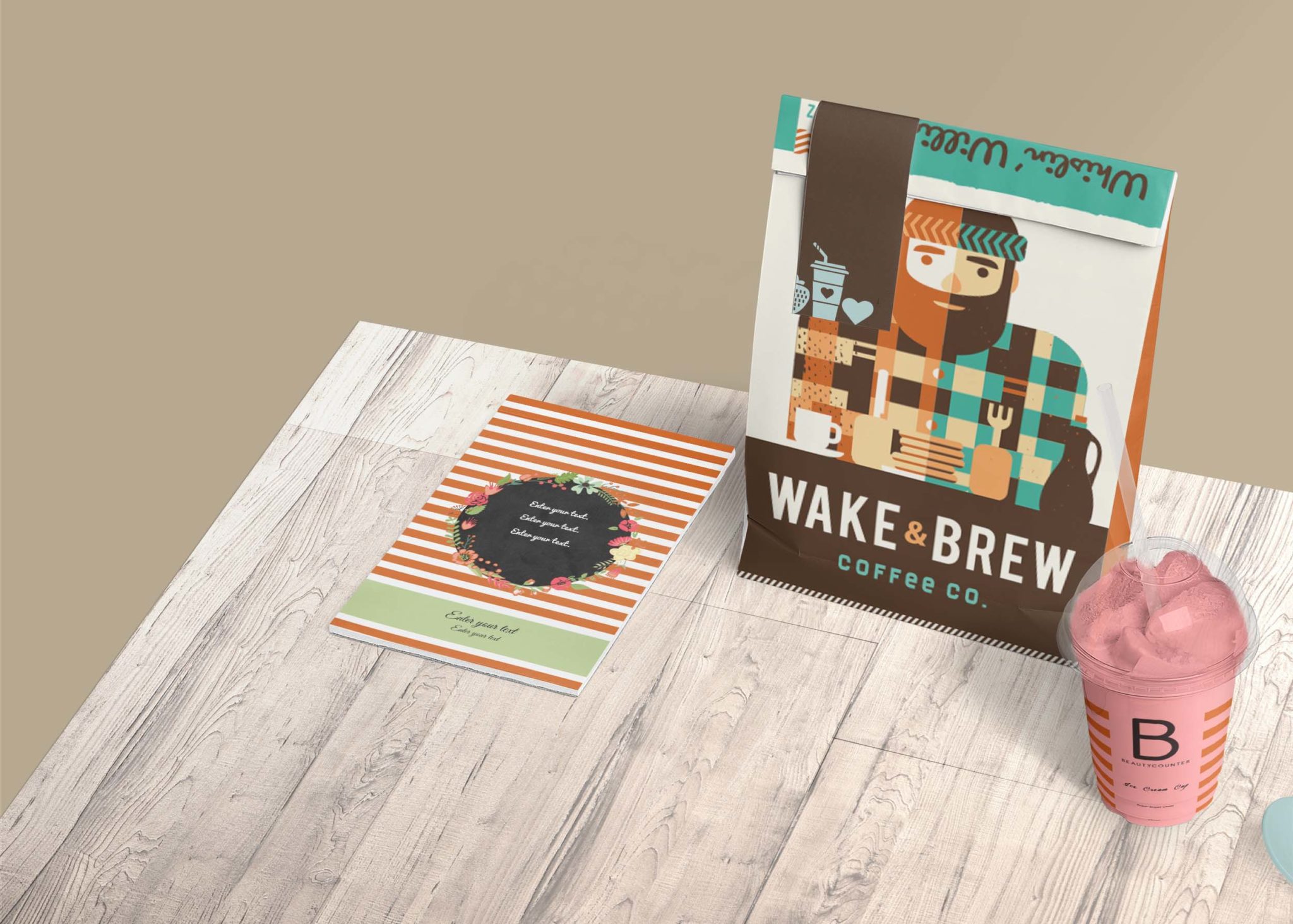 New Coffee Packaging Pouch Label Mockup
