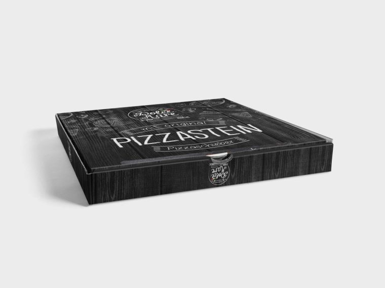 New Pizza Box Label Presentation Mockups