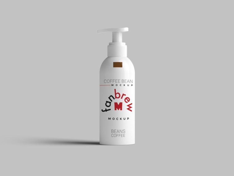 New Prime Coffee Beans Spray Bottle Mockup