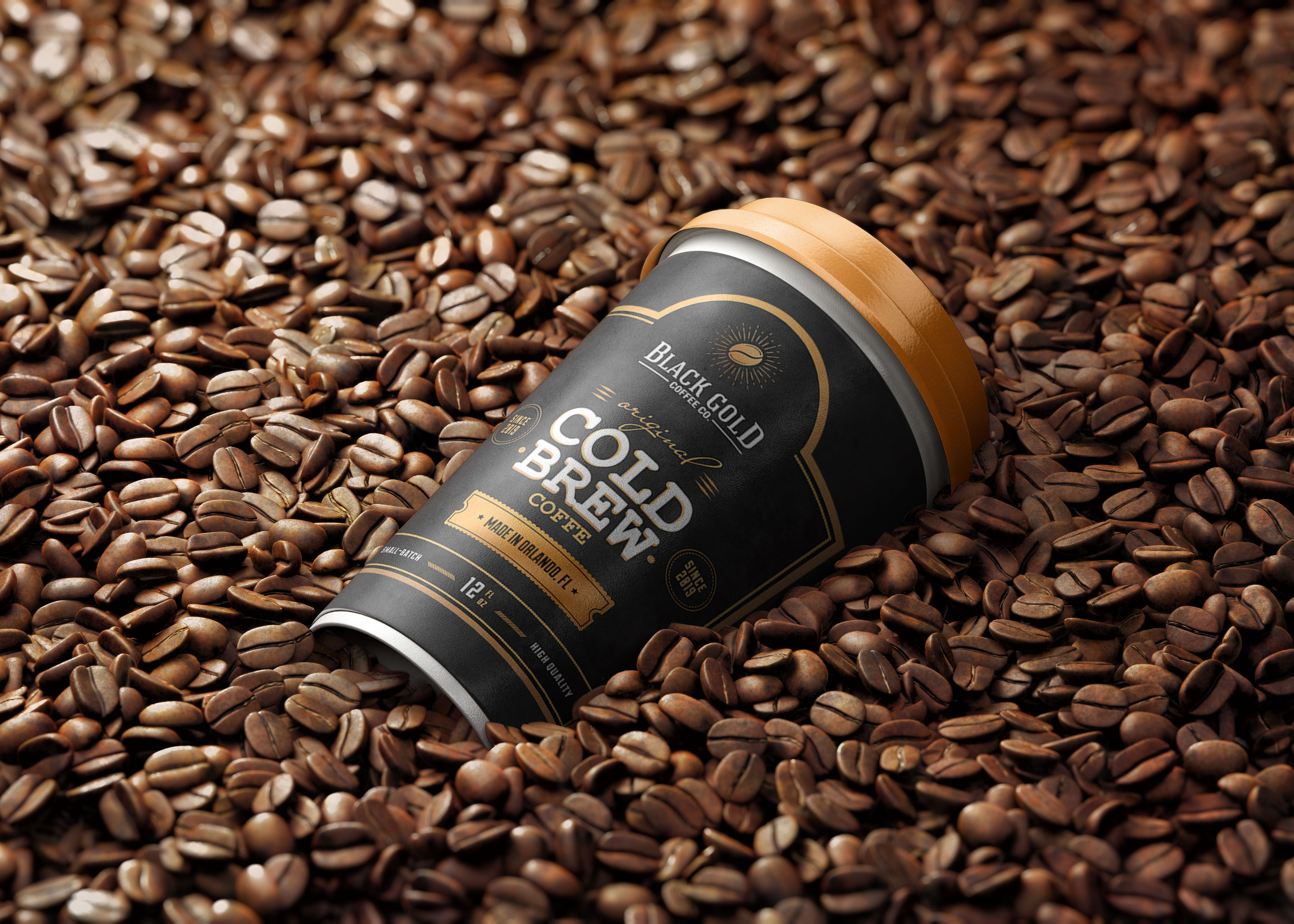 New Prime Coffee Cup Label Mockup