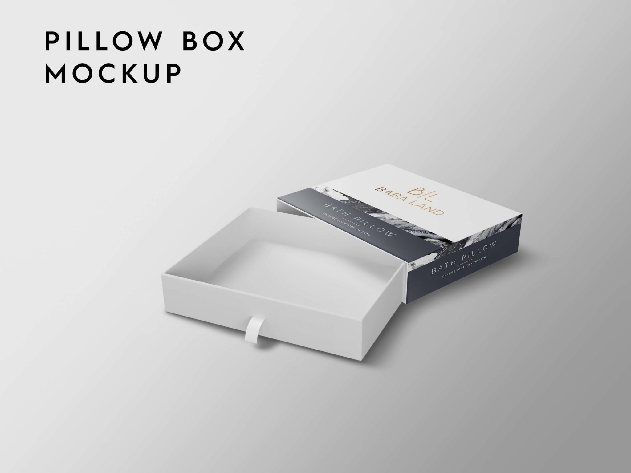 Pillow Box Packaging Mockup