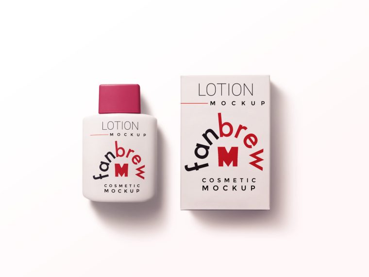 Spa Lotion Bottle Packaging Mockup