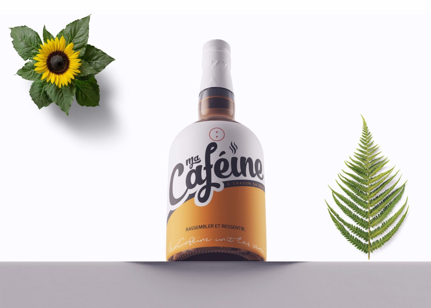 Premium Glass Bottle Label Mockup 2