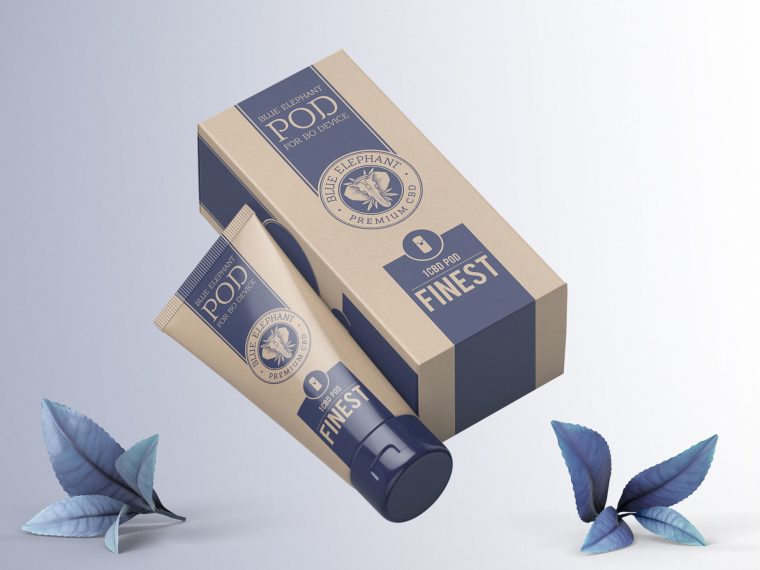 Body Cream Box Mockup