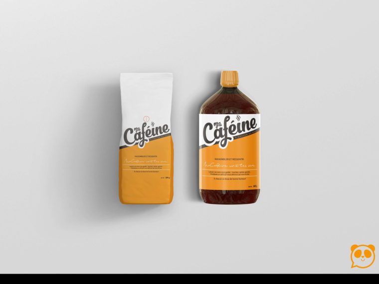 Realistic Bottle Label Mockup