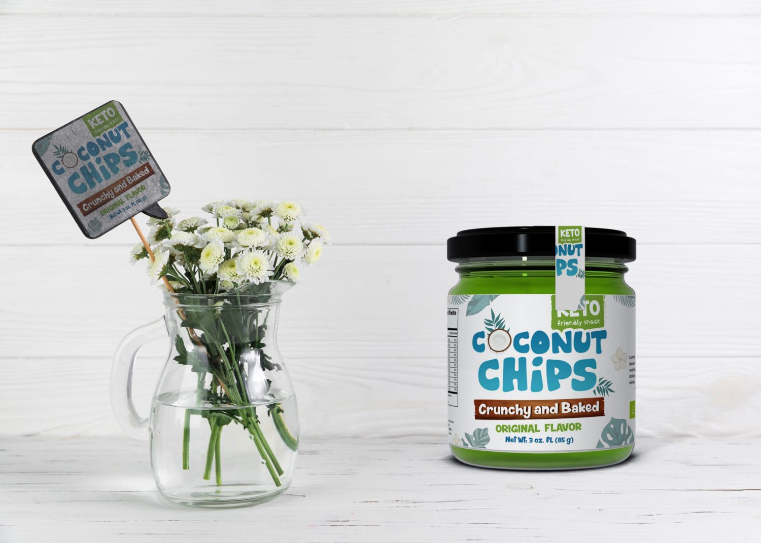 Chips Glass Jar Mockup