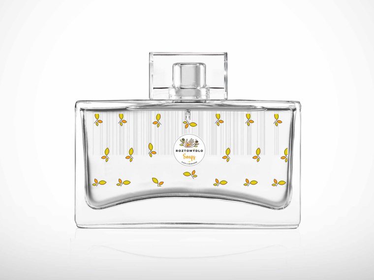 Floral Perfume Bottle Mockup