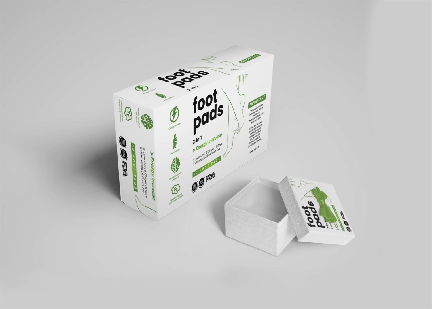 Foot Pads Packaging Mockup