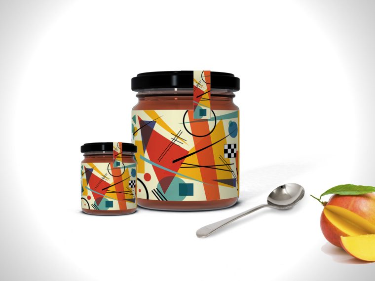 Mango Jam Jar Mockup