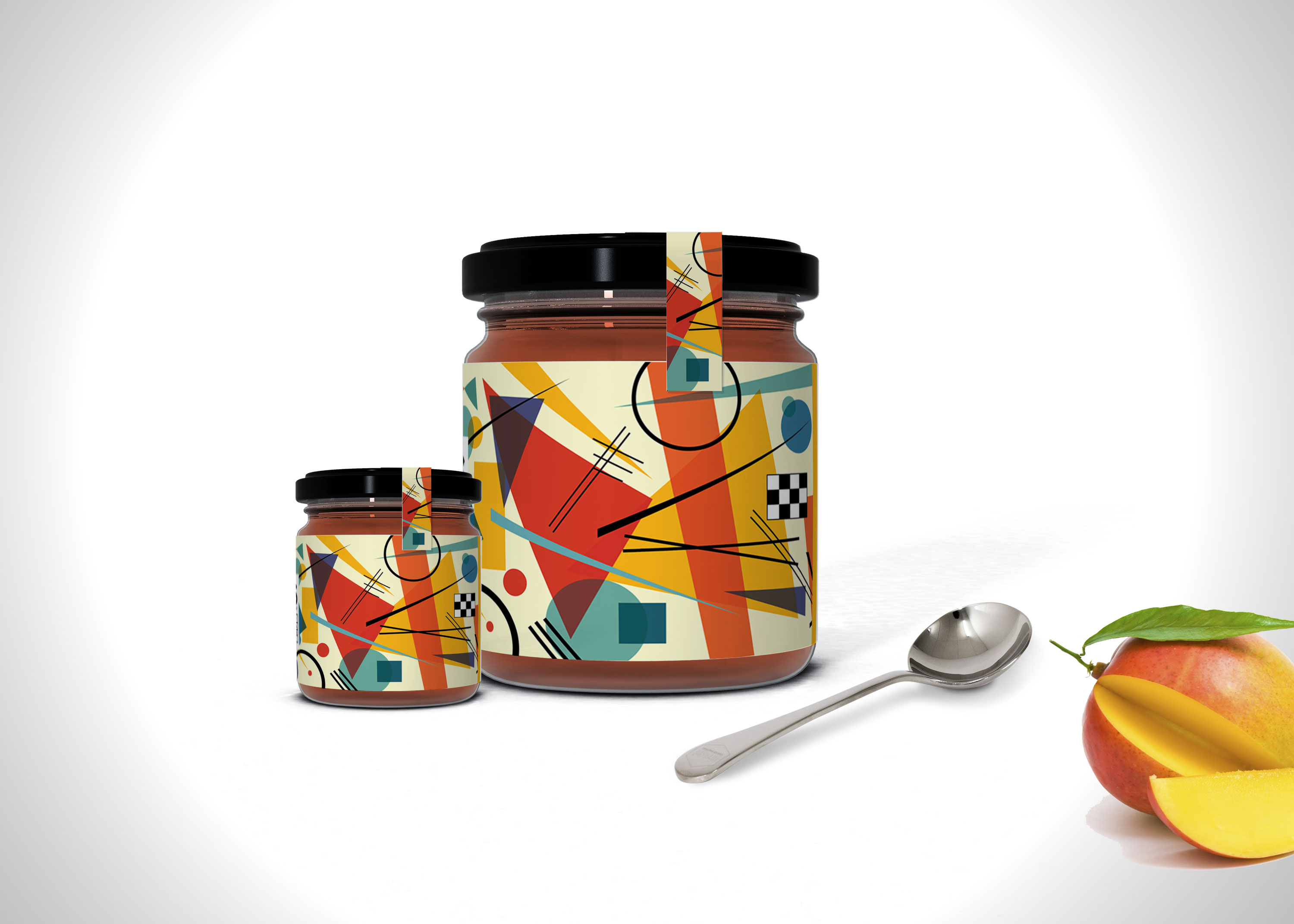 Download Mango Jam Jar PSD Mockup